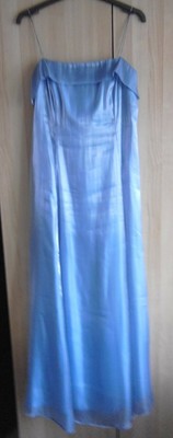 silver blue evening gown